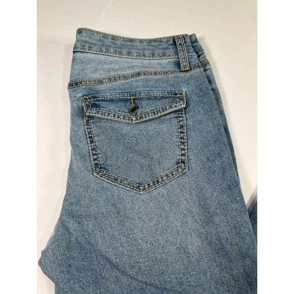 No Boundaries Women’s Bootcut Jeans Stonewashed Denim Blue Size 12 - Picture 2 of 7